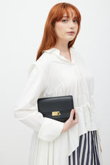 Want Les Essentiels Black & Gold Leather Bag