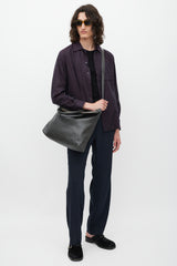 Want Les Essentiels Dark Grey Leather O'Hare Tote Bag