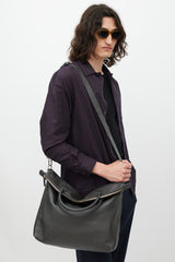 Want Les Essentiels Dark Grey Leather O'Hare Tote Bag