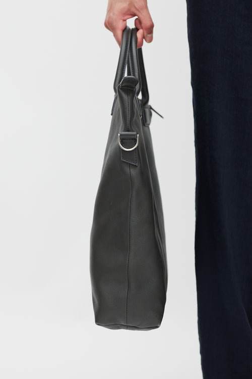 Want Les Essentiels Dark Grey Leather O'Hare Tote Bag