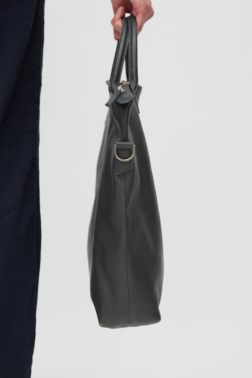 Want Les Essentiels Dark Grey Leather O'Hare Tote Bag