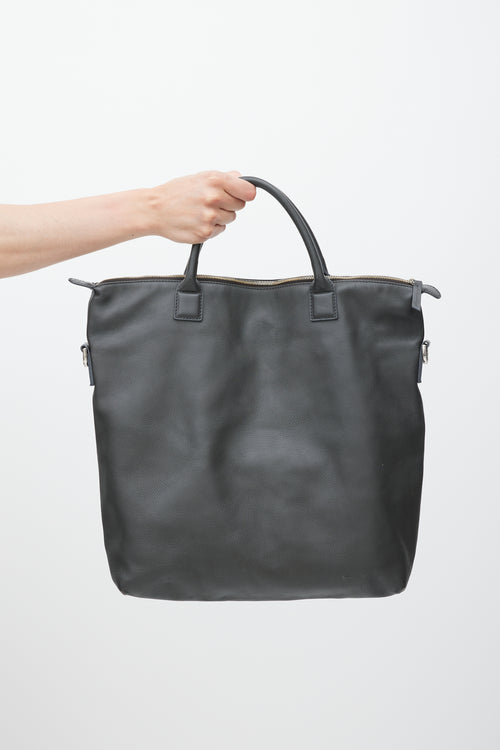Want Les Essentiels Dark Grey Leather O'Hare Tote Bag