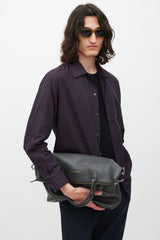 Want Les Essentiels Dark Grey Leather O'Hare Tote Bag