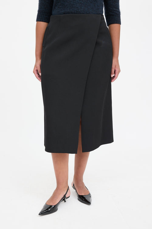 WARDROBE.NYC Midi Wrap Skirt