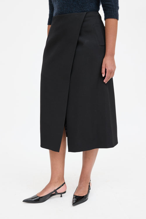 WARDROBE.NYC Midi Wrap Skirt
