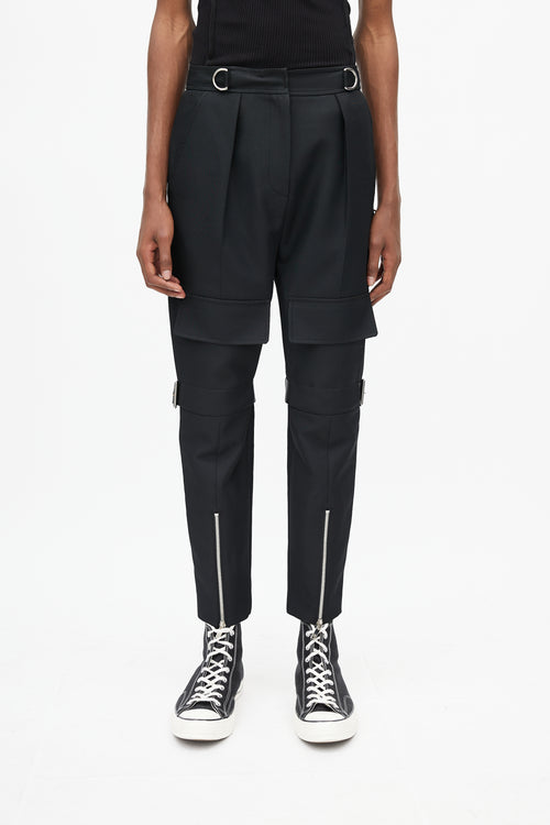 We11done Black & Silver Cargo Pant