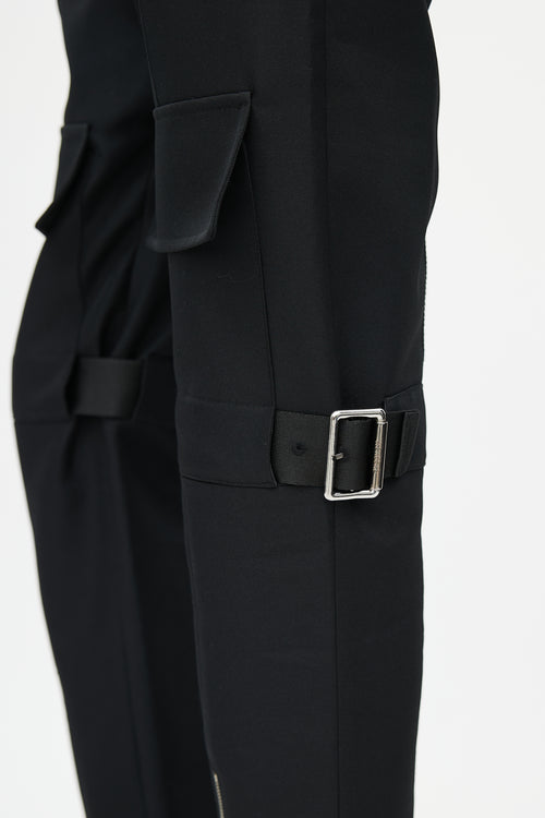 We11done Black & Silver Cargo Pant