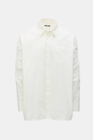 We11done Shirred Sleeve Shirt