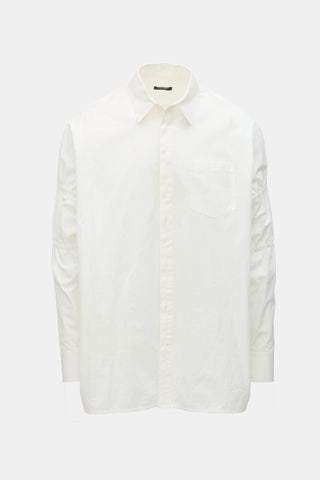 We11done Shirred Sleeve Shirt