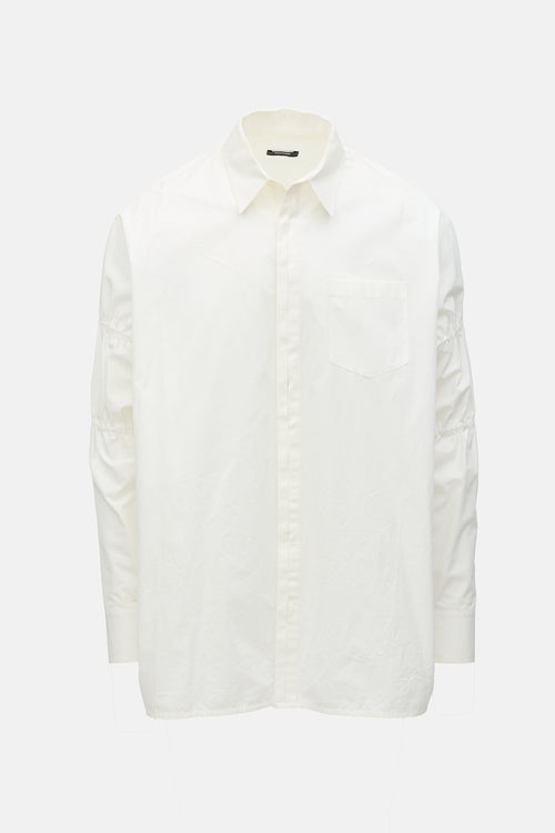 We11done Shirred Sleeve Shirt