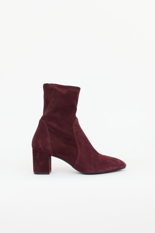 Stuart Weitzman Suede Yuliana Ankle Boot
