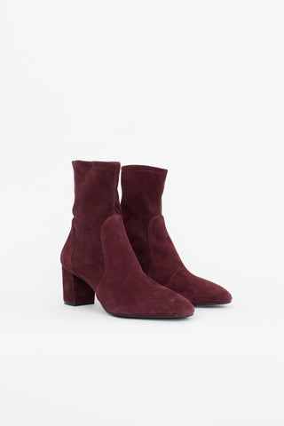 Stuart Weitzman Suede Yuliana Ankle Boot