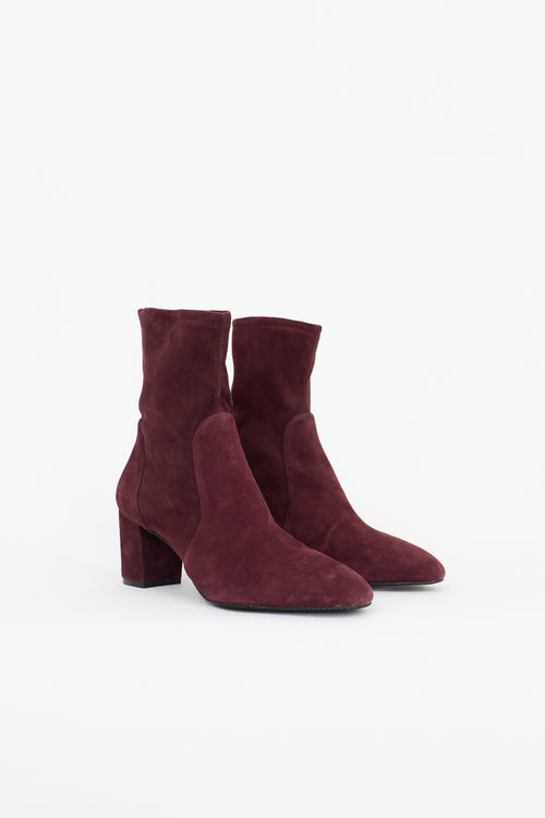 Stuart Weitzman Suede Yuliana Ankle Boot