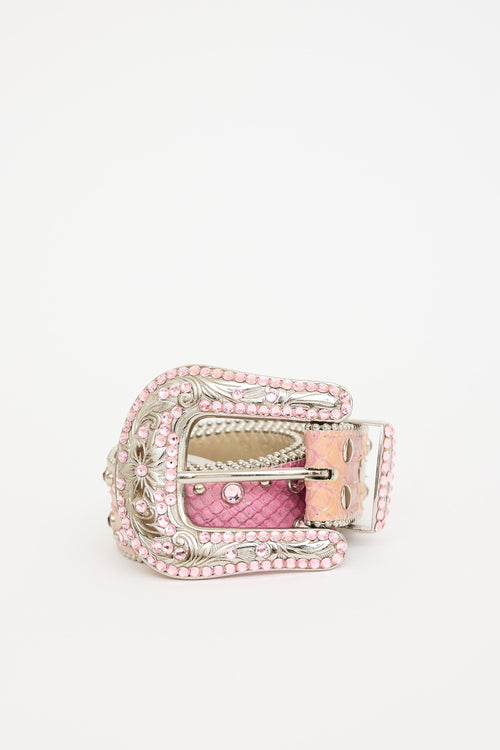 Embossed Leather Belt