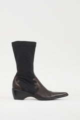Walter Steiger Black & Brown Leather Western Boot