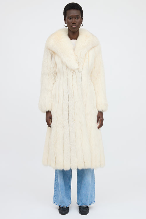 Long Paneled Fur Coat