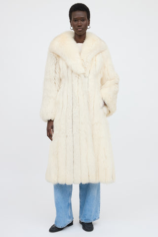Long Paneled Fur Coat