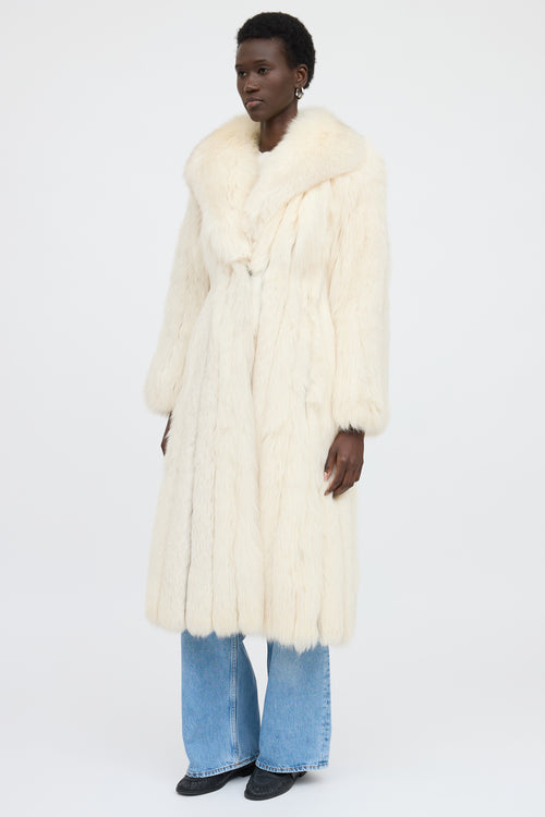 Long Paneled Fur Coat