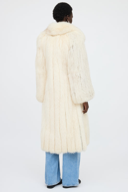 Long Paneled Fur Coat