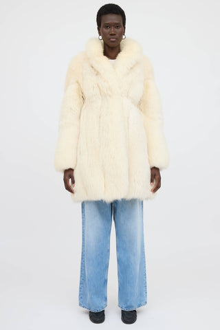 Paneled Fur Coat