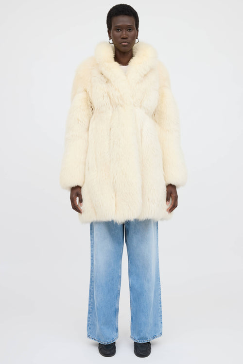 Paneled Fur Coat