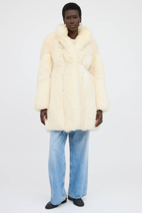 Paneled Fur Coat