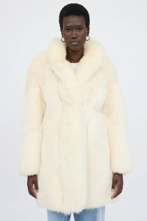 Paneled Fur Coat