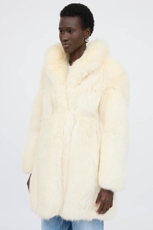 Paneled Fur Coat