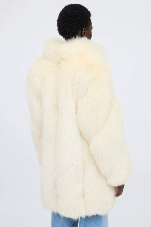 Paneled Fur Coat