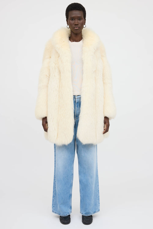 Paneled Fur Coat