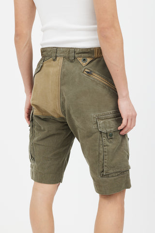 White Mountaineering Green Cargo Pocket Shorts