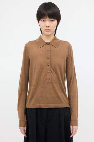 White + Warren Superfine Merino Polo Sweater