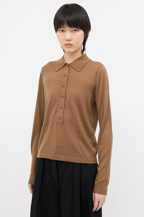 White + Warren Superfine Merino Polo Sweater