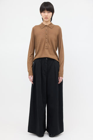 White + Warren Superfine Merino Polo Sweater