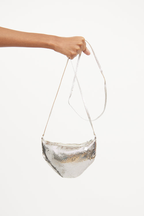 Whiting & Davis Silver Mesh Sequin Bag