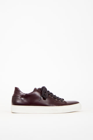 Wings + Horns Burgundy Leather Low Top Sneaker