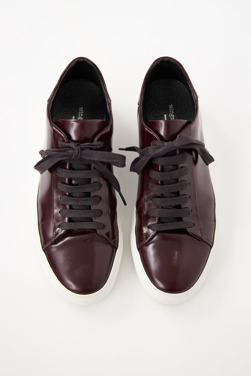 Wings + Horns Burgundy Leather Low Top Sneaker