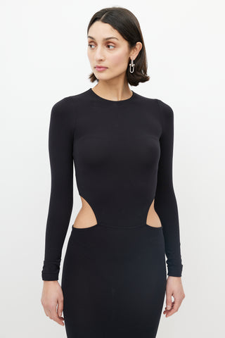 Wolford // Brown Ribbed Wool Turtleneck Dress – VSP Consignment