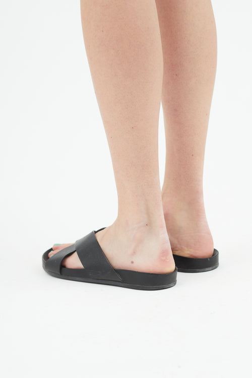 Woman by Common Projects Black Leather Criss Cross Sandal