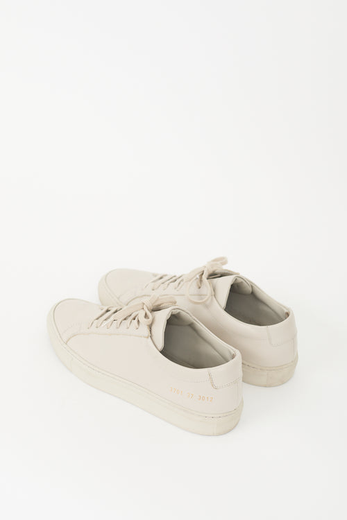 Woman by Common Projects Grey Leather Achilles Low Sneaker