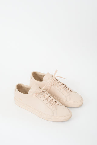 Woman by Common Projects Pink Leather Achilles Low Sneaker