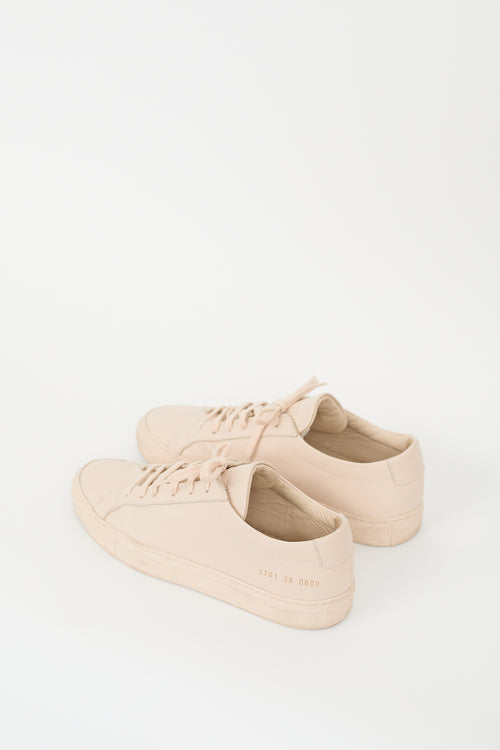 Woman by Common Projects Pink Leather Achilles Low Sneaker