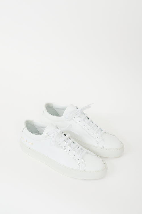 Woman by Common Projects White Leather Achilles Low Sneaker