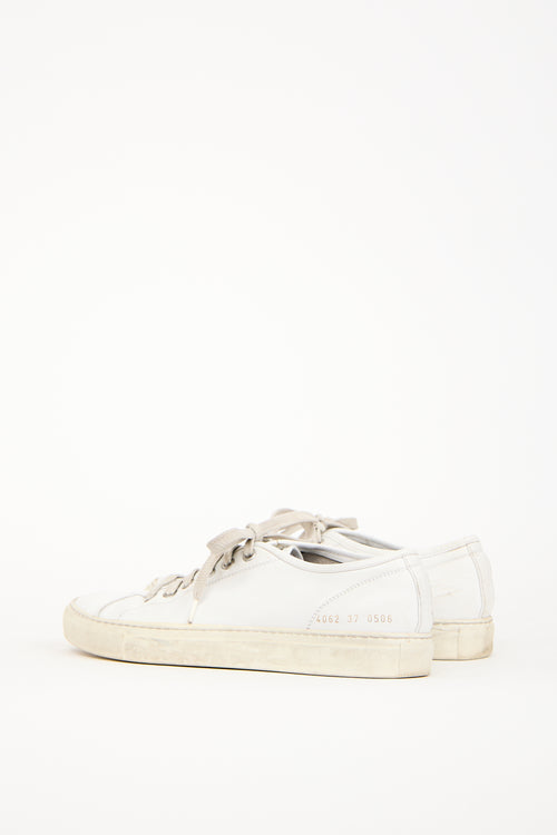 Woman by Common Projects White Leather Achilles Low Sneaker