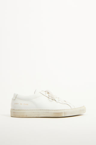 Woman by Common Projects White Leather Achilles Low Sneaker