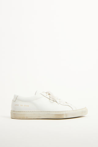 Woman by Common Projects White Leather Achilles Low Sneaker