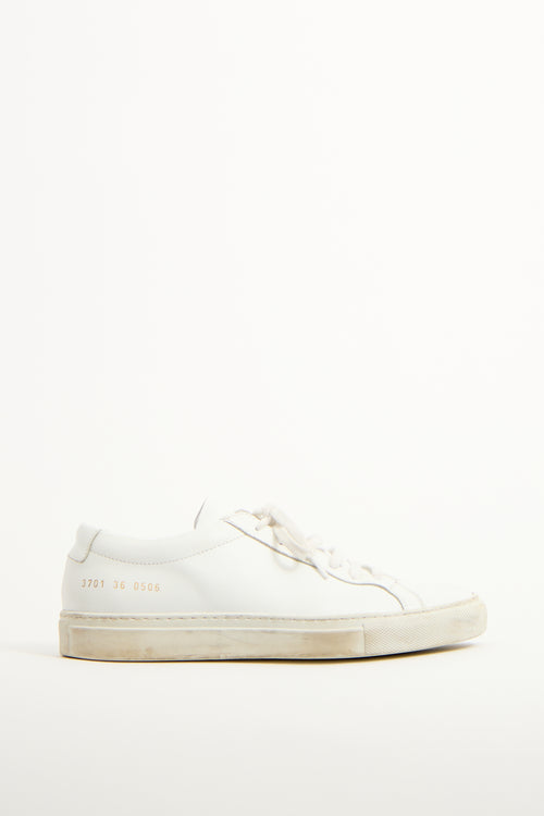 Woman by Common Projects White Leather Achilles Low Sneaker