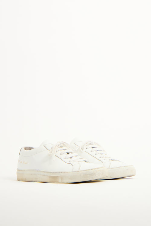 Woman by Common Projects White Leather Achilles Low Sneaker