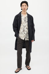 Wooyoungmi Black Cotton & Nylon Trench Coat
