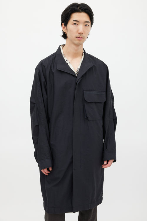Wooyoungmi Black Cotton & Nylon Trench Coat